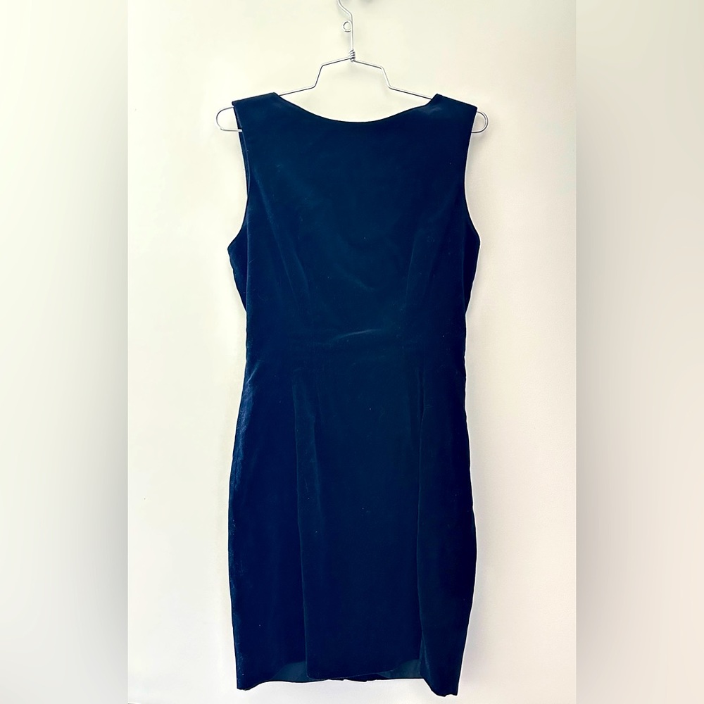Vintage Esprit Cotton Velvet Black Sleeveless Dress